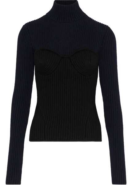 Pulovere casual Jean Paul Gaultier Ribbed Knit Pullover BLACK Femei (BM 18480541) 2