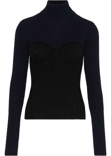 Pulovere casual Jean Paul Gaultier Ribbed Knit Pullover BLACK Femei (BM 18480541) 1
