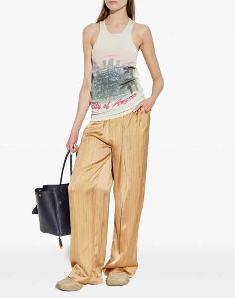 Pantaloni casual Balenciaga Satin Trousers BEIGE Femei (BM 18480547) 2