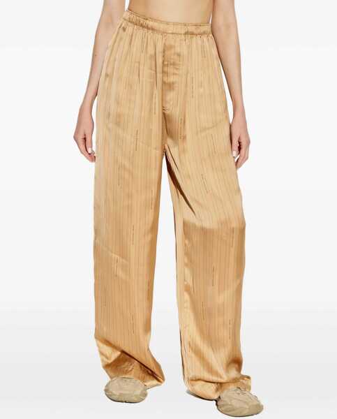 Pantaloni casual Balenciaga Satin Trousers BEIGE Femei (BM 18480547) 3