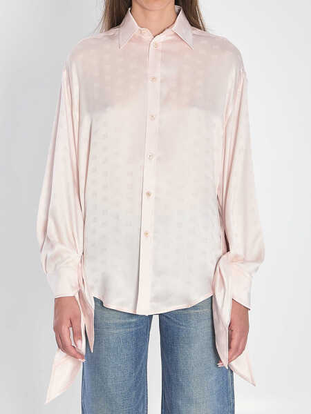 Camasi Balenciaga Silk Shirt With Knotted Cuffs PINK Femei (BM 18480553) 1