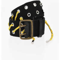 Curele DSQUARED2 Fabric Grommet Belt With Contrasting Detail 50Mm