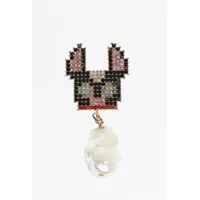 Bijuterii DSQUARED2 Rhinestone Single Earring With Bead Shaped Pendant
