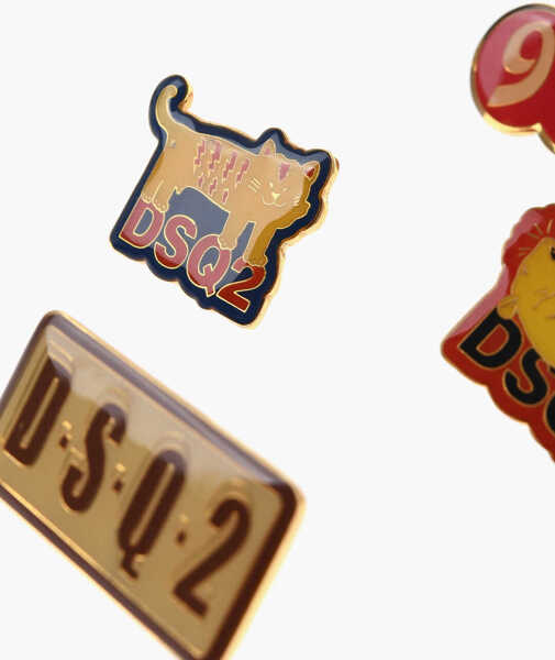 Bijuterii DSQUARED2 Metal 5 Pairs Of Pins Set With Monogram Multicolor Barbati (BM 18480607) 2