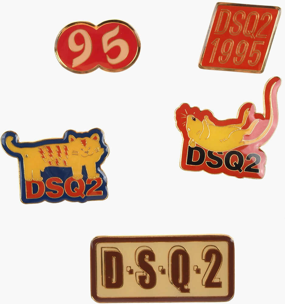 Bijuterii DSQUARED2 Metal 5 Pairs Of Pins Set With Monogram Multicolor Barbati (BM 18480607) 1