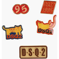 Bijuterii DSQUARED2 Metal 5 Pairs Of Pins Set With Monogram