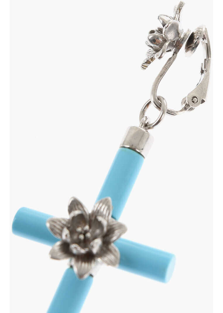 Cercei DSQUARED2 Flowers-Metal Jesus Single Earrings Light Blue Femei (BM 18480634) 2