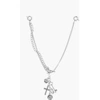 Coliere Silver Effect Chain Necklace With Charms Barbati