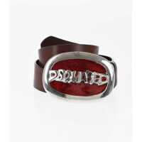 Curele Leather Belt With Glittered Buckle 40Mm Femei