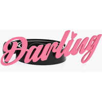 Curele Leather Darling Belt With Enamelled Lettering Buckle 30Mm Femei