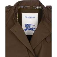 Geci Burberry Dama - Paltoane Burberry Juniper Cotton Cape GREEN Femei (BM 18480805) - B-mall.ro