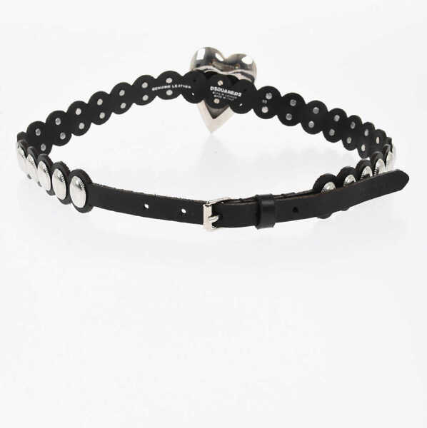 Curele DSQUARED2 Leather Belt With Metal Details 30Mm Black Femei (BM 18480823) 2