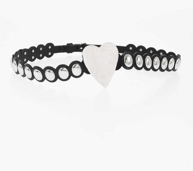 Curele DSQUARED2 Leather Belt With Metal Details 30Mm Black Femei (BM 18480823) 3