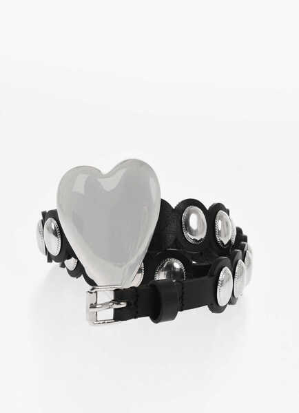 Curele DSQUARED2 Leather Belt With Metal Details 30Mm Black Femei (BM 18480823) 1