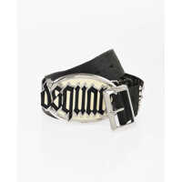 Curele Studded Leather Belt With Double Buckle 40Mm Femei