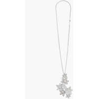 Coliere Metal Necklace With Flower Design Pendant Embellished With R Femei