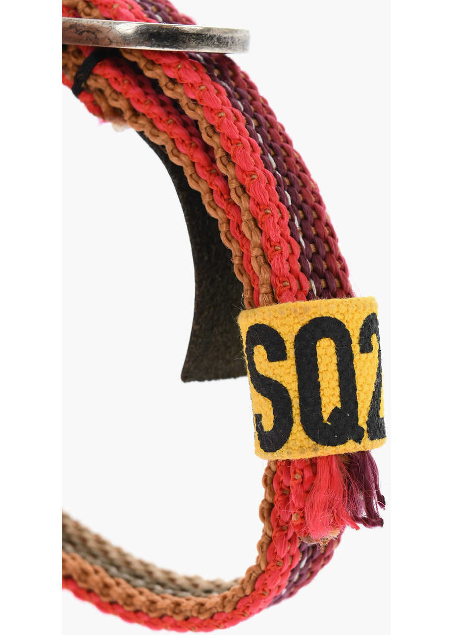 Bratari DSQUARED2 Fabric Bracelet With Monogram Multicolor Barbati (BM 18480877) 2