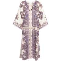 Rochii Zimmermann Paisley Print Linen Midi Dress Femei