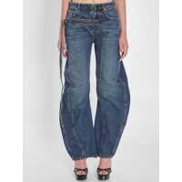 Blugi Strap Jeans In Denim Femei