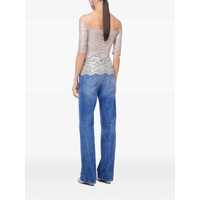 Topuri RABANNE Dama - Topuri RABANNE Rabanne Pink Lace Top With Lurex Detailing ROSA E ARGENTO Femei (BM 18482496) - B-mall.ro