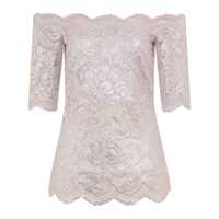 Topuri Rabanne Pink Lace Top With Lurex Detailing Femei