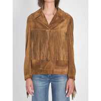 Geci Suede Jacket With Fringe Femei