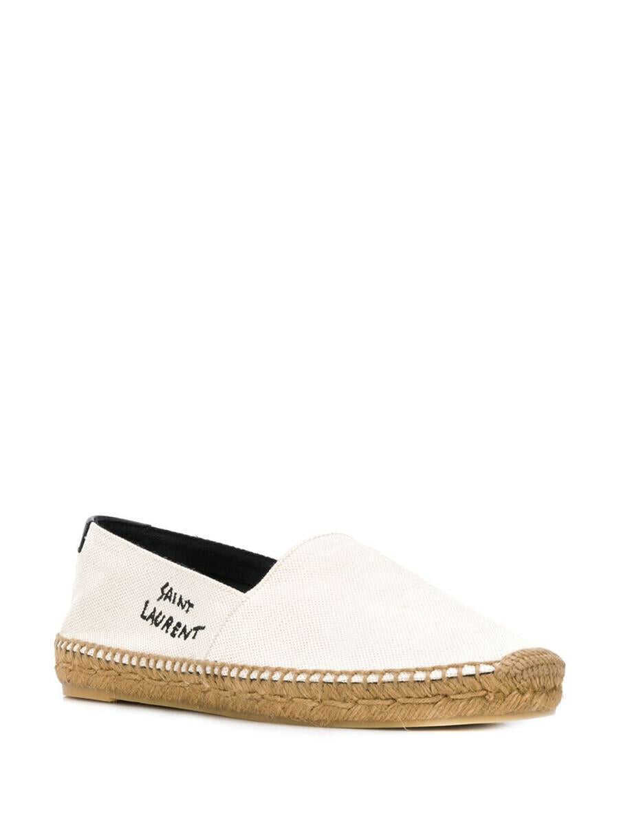 Balerini Saint Laurent Saint Laurent Signature Canvas Espadrilles Beige Femei (BM 18483117) 2