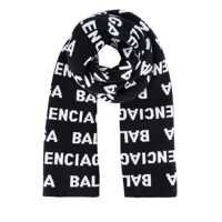Esarfe Balenciaga Allover Logo Wool Scarf Femei