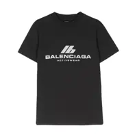 Tricouri Balenciaga Logo Cotton T-Shirt Femei