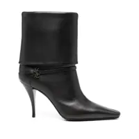Bocanci Saint Laurent Niki Leather Boots Femei