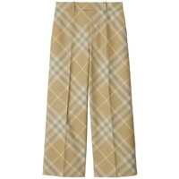 Pantaloni casual Burberry Checked Wool Trousers Femei