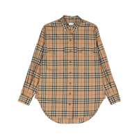 Camasi Burberry Check Motif Cotton Shirt Femei