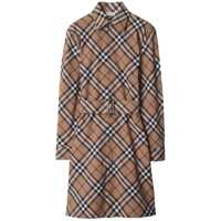 Rochii Burberry Check Wool Blend Chemisier Dress Femei