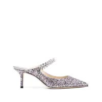 Pantofi cu toc Jimmy Choo Bing 65 Crystal Strap Glitter Heel Mules Femei
