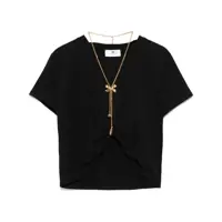 Topuri Elisabetta Franchi T_Shirt With Bow Necklace Femei