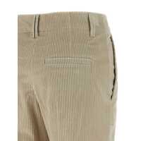 Pantaloni casual Brunello Cucinelli Dama - Pantaloni casual Brunello Cucinelli Brunello Cucinelli Monile Velvet Pants Beige Femei (BM 18486549) - B-mall.ro