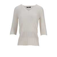Pulovere LA ROSE La Rose V Neck Cash/Silk Cream