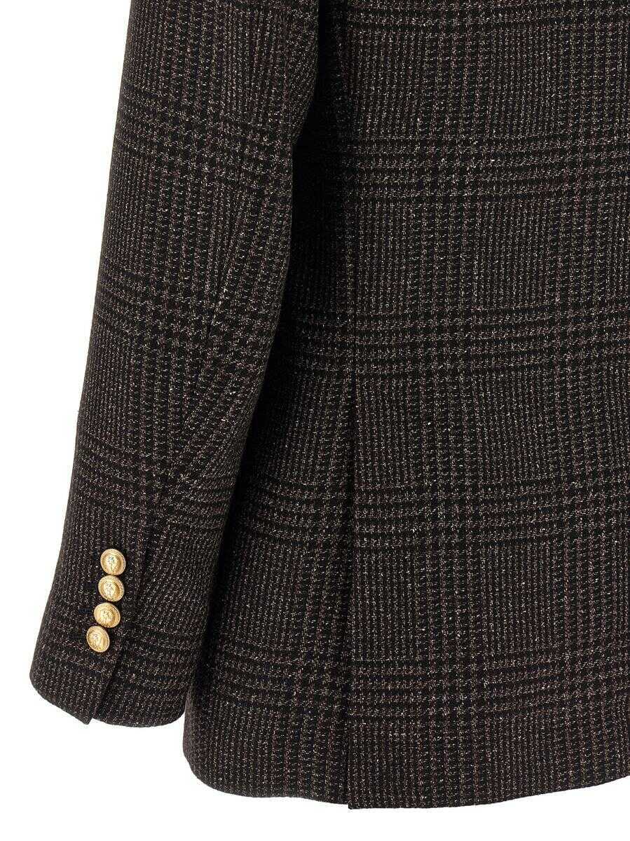 Geci Brunello Cucinelli Brunello Cucinelli Prince Of Wales Blazer BROWN Barbati (BM 18486786) 4