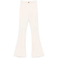 Pantaloni casual Elisabetta Franchi Butter Flared Trouser With Logo Femei