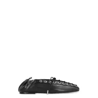 Balerini Ganni Faux Leather Ballet Flats Femei