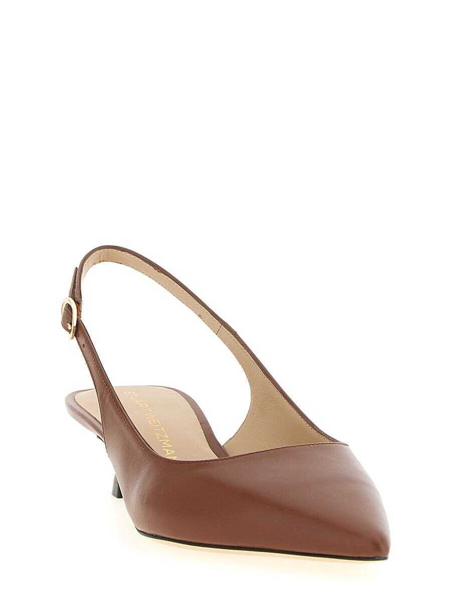 Pantofi cu toc Stuart Weitzman Stuart Weitzman Stuart Sculpt Slingback BROWN Femei (BM 18487722) 2