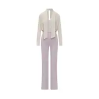 Rochii Elisabetta Franchi Georgette And Crepe Jumpsuit With Piping Femei