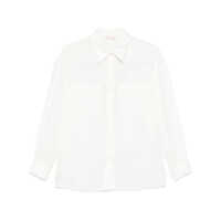 Camasi Liu Jo White Ramie Shirt Femei