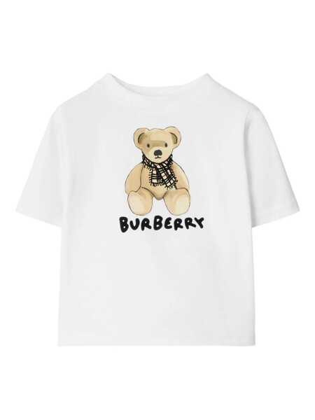 Tricouri Burberry INF BOY T-SHIRTS White Baieti (BM 18488724) 1