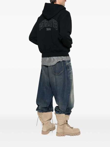 Hanorace Balenciaga Flipped zippered sweatshirt Black Femei (BM 18488874) 2