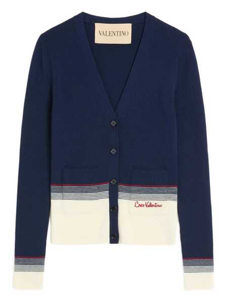 Cardigane Valentino Garavani Virgin wool cardigan Blue Femei (BM 18488907) 1