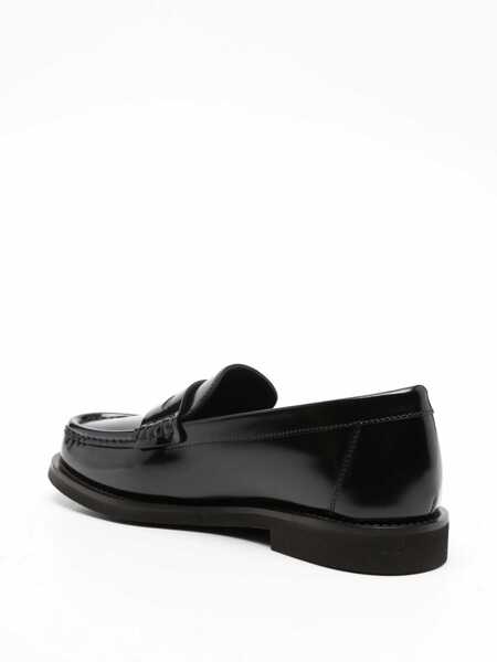 Mocasini Brunello Cucinelli Leather loafers with jewel detailing Black Femei (BM 18488982) 3