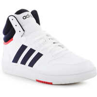 Ghete baschet Adidas Hoops 3.0 Mid White Barbati