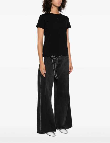 Tricouri Pinko Logo T-Shirt NERO LIMOUSINE Femei (BM 18489220) 3