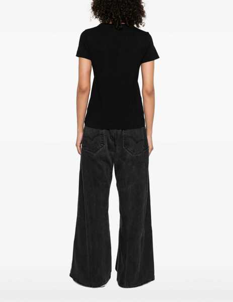 Tricouri Pinko Logo T-Shirt NERO LIMOUSINE Femei (BM 18489220) 4